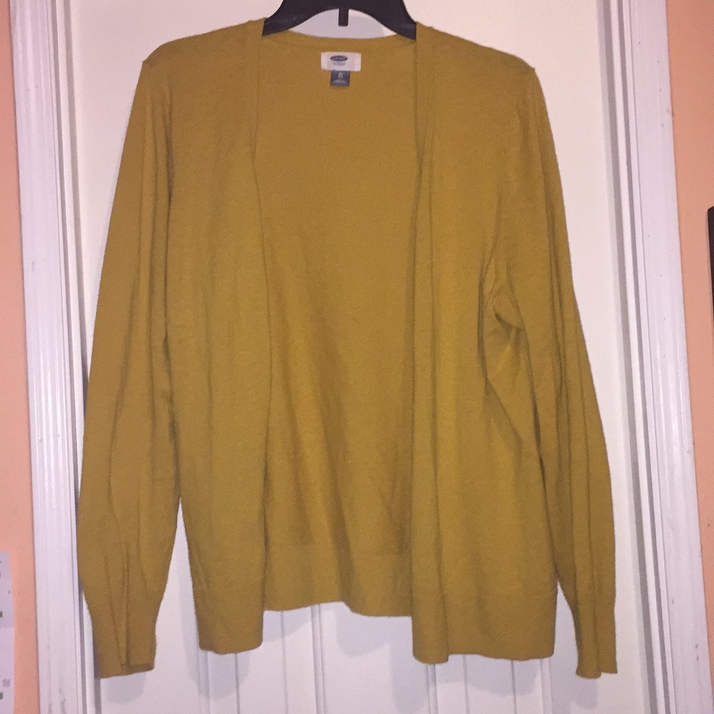 Mustard Old Navy cardigan